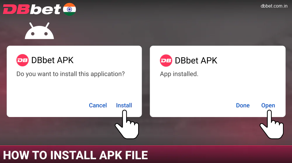 Android app installation guide for DBbet IN