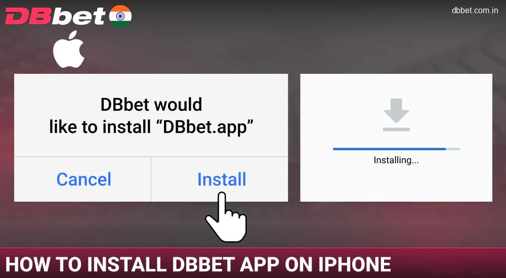 Installation guide for the DBbet IN iOS app