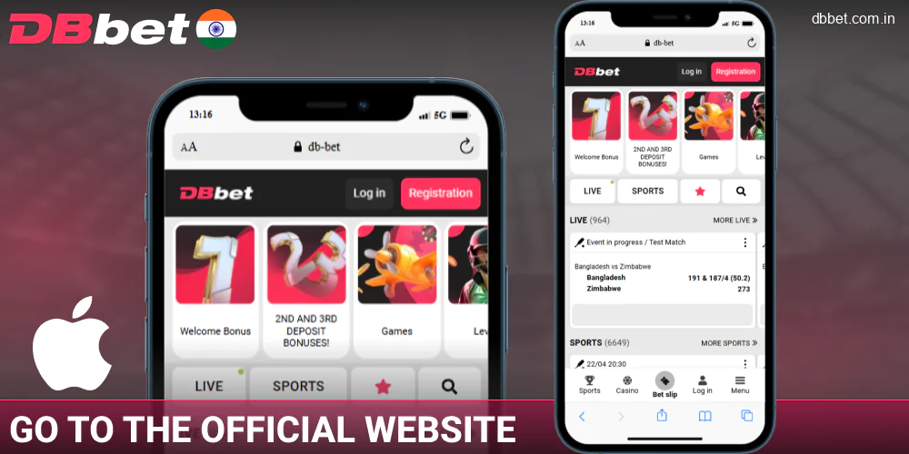 Open the DBbet India website