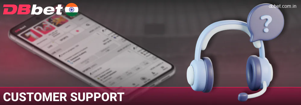 Contacts in the DBbet app for Indians