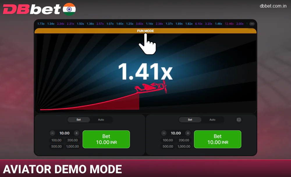 Demo version guide for Aviator at DBbet India