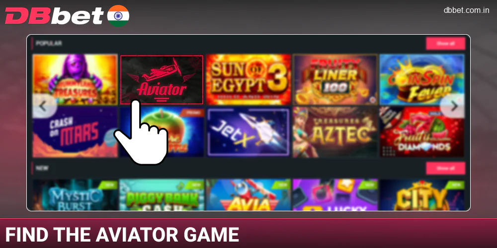 Find the Aviator game at DBbet India