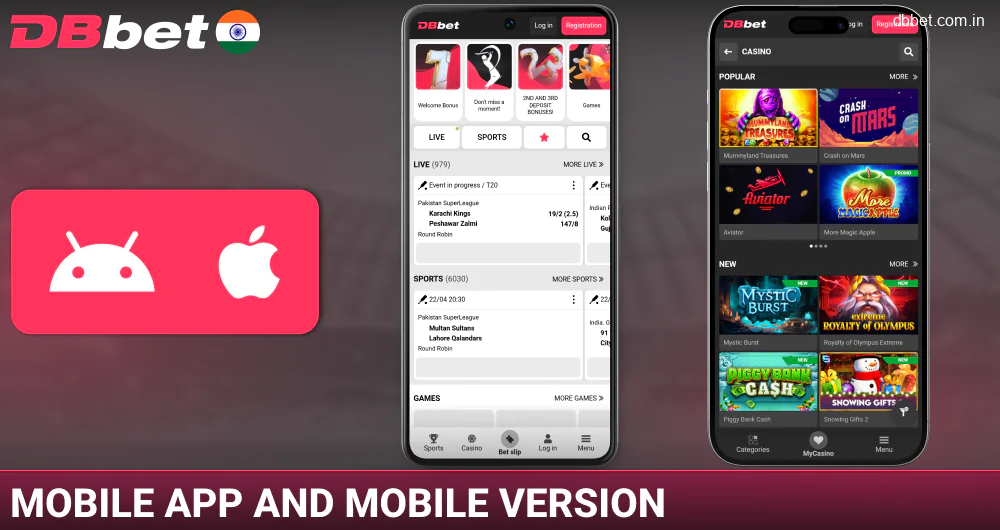 Download the DBbet India mobile app