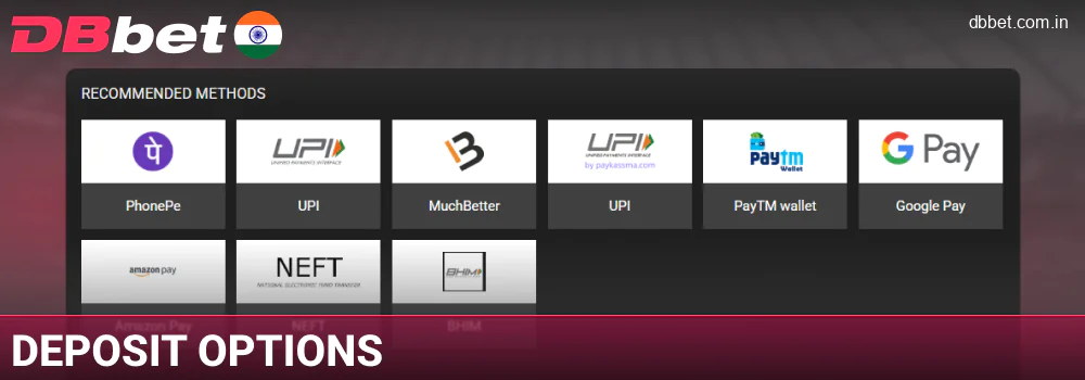 Top up your balance at DBbet IN