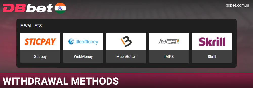 Withdraw money from DBbet India